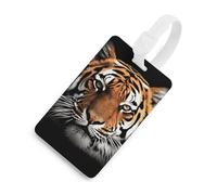 Étiquettes à bagages Protection de la vie privée Étiquettes de sac Carte d'identification Tiger Face pour les indispensables de voyage