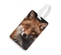 Étiquettes à bagages Protection de la vie privée Étiquettes de sac Images de carte d'identité de renard pour les indispensables de voyage