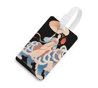 Étiquettes à bagages Protection de la vie privée Étiquettes de sac Lady Ride Lion Dance Carte d'identité pour valises de voyage Indispensables