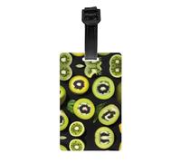 Étiquettes à bagages vertes avec couverture arrière intégrale - Étiquette d'identification en PVC durable pour valises, sacs de voyage