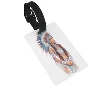 Étiquettes à l'aquarelle pour robe de danse indigène - Idéales pour les sacs à dos de voyage, croisière, sac à dos