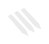 Étiquettes à planter CombiCraft PVC 100 x 16 mm en blanc Pour jardin potager, jardin et jardinerie. Possibilité d’écrire avec un marqueur, résistant contre l’humidité. Emballage de 100 pièces.