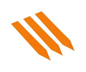 Étiquettes à planter CombiCraft PVC 120 x 20 mm en orange Pour jardin potager, jardin et jardinerie. Possibilité d’écrire avec un marqueur, résistant contre l’humidité. Emballage de 100 pièces.