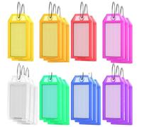 Étiquettes à rabat en plastique colorées, 20/50 pièces, marquage latéral, for porte-clés, bagages d'aéroport/d'hôtel Pour Étiquettes À Bagages(5.5x3cm 20PCS)