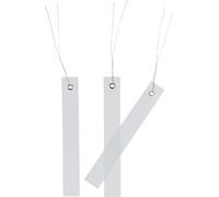 Etiquettes à suspendre blanches 20x140mm, paquet de 250, résistantes aux intempéries, inscriptibles, étiquettes de prix avec fil métallique pour la décoration et les plantes