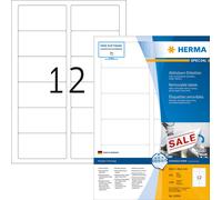 Étiquettes A4 blanches 88,9x46,6 mm Movables/amovibles papier mat 1200 pcs.