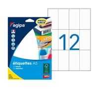 Etiquettes adhésives 70 x 37 mm Agipa 100313 - Boîte de 192