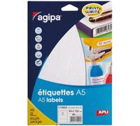 APLI Étiquettes adhésives Agipa 114024 64 x 133 mm - Pochette de 48