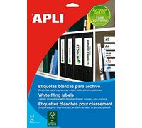 Étiquettes adhésives Apli Blanc Papier 25 Volets 190 x 61 mm