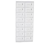 Étiquettes adhésives Autocollant étiquettes rectangulaires pour la Recharge de Voyage Bouteilles cosmétiques ducument (Grilles de Petite étiquette 16 (11 * 21 mm))