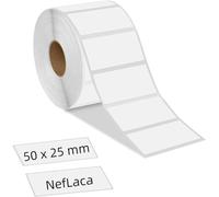 Étiquettes adhésives blanches, NefLaca 1300 pièces 50 X 25 mm Étiquettes thermiques adhésives en rouleau Étiquettes alimentaires pour restauration Barattol Papeterie Cingelatore Correspondance