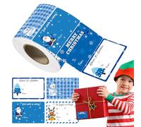 Étiquettes adhésives de Noël - 400 étiquettes adhésives de Noël avec noms et décorations | Étiquettes autocollantes en papier d'art