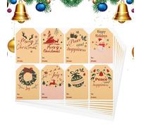 Étiquettes Adhésives de Noms pour Noël | Décoration Adhésive Pour Boîtes D'emballage De Cadeaux,Autocollant Décoratif - Pour Enveloppes Cartes Cadeaux Pour La Fête Et Rassemblement