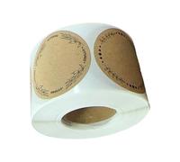 Étiquettes adhésives décoratives rondes faites maison pour emballage cadeau, projets d'artisanat en vrac et organisation d'armoire, étiquettes pour pots à épices