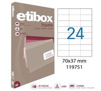 Étiquettes adhésives ETIBOX, format 70 x 37 mm,…