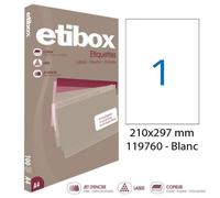 Étiquettes adhésives ETIBOX, format A4 : 210 x …