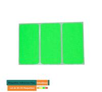 Étiquettes Adhésives Fluo 100x50mm - Lot de 30 (10 Plaquettes) - Étiquettes Rectangulaires Coins Arrondis-Organisation Bureau, Archives, Maison (Vert)