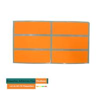 Etiquettes Adhésives Fluo 75x25mm - Lot de 60 (10 Plaquettes) - Couleurs Fluorescentes - Étiquettes Rectangulaires Coins Arrondis - Organisation Bureau, Archives, Maison (Orange)