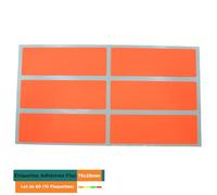 Etiquettes Adhésives Fluo 75x25mm - Lot de 60 (10 Plaquettes) - Couleurs Fluorescentes - Étiquettes Rectangulaires Coins Arrondis - Organisation Bureau, Archives, Maison (Rouge)