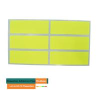 Etiquettes Adhésives Fluo 75x25mm - Lot de 60 (10 Plaquettes) - Couleurs Fluorescentes - Étiquettes Rectangulaires Coins Arrondis - Organisation Bureau, Archives, Maison (Jaune)