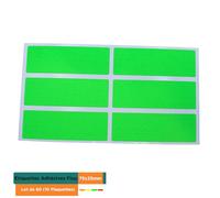 Etiquettes Adhésives Fluo 75x25mm - Lot de 60 (10 Plaquettes) - Couleurs Fluorescentes - Étiquettes Rectangulaires Coins Arrondis - Organisation Bureau, Archives, Maison (Vert)