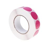Étiquettes adhésives rondes multicolores à points de code couleur, 10 rouleaux, 1000 pièces(Pink)