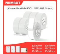 Étiquettes adhésives thermiques blanches Niimbot Thermal Gap Paper Série D, étiquettes autocollantes pour prix, noms, pour imprimante thermique portable NIIMBOT D110/D11/D101/H1S mini N° 4 - 12 x 22 m