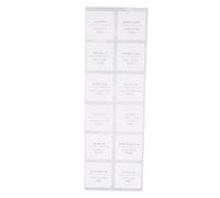 Étiquettes adhésives YUMILI étiquettes rectangulaires Autocollantes pour Recharge Bouteilles cosmétiques de Voyage Ducument (Petite étiquette 12 grilles (20 * 20mm))