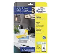 Avery Étiquettes d'adresse 7160-10 – 210 étiquettes 63,5 x 38,1 mm – autocollantes ultra agrippantes