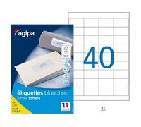 Etiquettes adresses 48,5 x 25,4 mm Agipa 118991 - Boîte de 4000