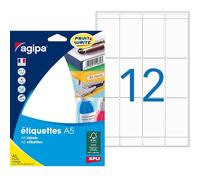 Étiquettes adresses 56 x 34 mm Agipa 114086 - Boîte de 192