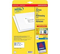 Étiquettes adresses 63,5 x 33,9 mm Avery J8159-25 - Boîte de 600