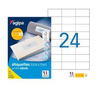 Etiquettes adresses 70 x 37 mm Agipa 119015 - Boîte de 2400