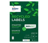 Etiquettes adresses Avery recyclées laser 99,1 x 33,91 mm LR 7162 - Boîte de 1600