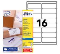 Etiquettes adresses jet d'encre 99,1 x 33,9 mm Avery J8162-100 - Boîte de 1600