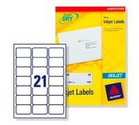 Etiquettes Jet D'encre Adresses 63,5 X 38,1 Mm Boite De 525 Sur 25 Feuilles