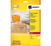 Etiquettes adresses laser 199,6 x 289,1 mm Avery L7567-25 - transparentes - Pochette de 25