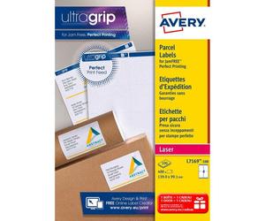 Etiquettes adresses laser 99,1 x 139 mm Avery L7169-100 - Boîte de 400
