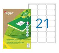 Etiquettes adresses multi-usages recyclées 63,5 x 38,1 mm Agipa - Boîte de 2100