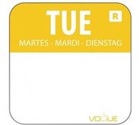 Etiquettes Alimentaires Code Couleur Jaune Mardi 24 mm - - 24