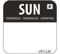 Etiquettes alimentaires code couleur noir dimanche 24mm - - Polypropylène Noir G