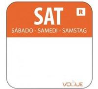 Etiquettes alimentaires code couleur orange samedi 24mm - - Polypropylène 24x24mm Orange G