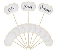 Étiquettes Alimentaires pour Buffet de Fête,56 Pièces Drapeaux de Cure-dents Vierges,Bâtonnets de Cocktail pour Buffets,pour L'écrire sur les Étiquettes de Fromage,Garniture de Cupcake