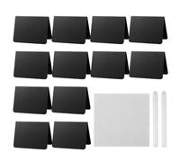 Étiquettes alimentaires pour buffet - Tableau noir avec stylo blanc et chiffon - Étiquettes réutilisables pour table de boulangerie - Pour salle à manger, pâtisserie, événement, banquet, restauration