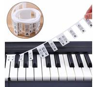 Etiquettes Amovibles Pour Clavier De Piano 61 Touches Blanc Blanc