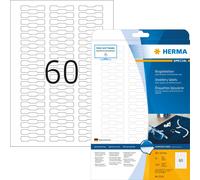 HERMA Special - Blanc - 49 x 10 mm 1500 étiquette(s) (25 feuille(s) x 60) étiquettes en papier bijou opaque mat autocollant permanent Blanc G