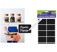 Étiquettes ardoise avec marqueur 40 x 60 mm - 48 unités