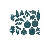 19 étiquettes Noël - Bleu et Or Bleu G