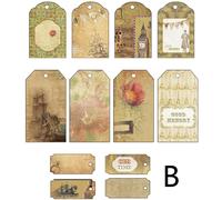 Étiquettes Artisanales En Papier, 12 Feuilles/Ensemble, Petits Signets, Cartes De Message, Scrapbooking, Comptes À Main, Cartes Faites À La Main