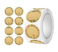 Etiquettes Autocollantes, 1000 Pcs Étiquettes Confiture, 5 cm Rond Étiqueteuse Autocollante, Pour Confiture Épices Bocaux Enveloppes Sacs Cadeaux Personnalisé DIY Stickers (5cm)